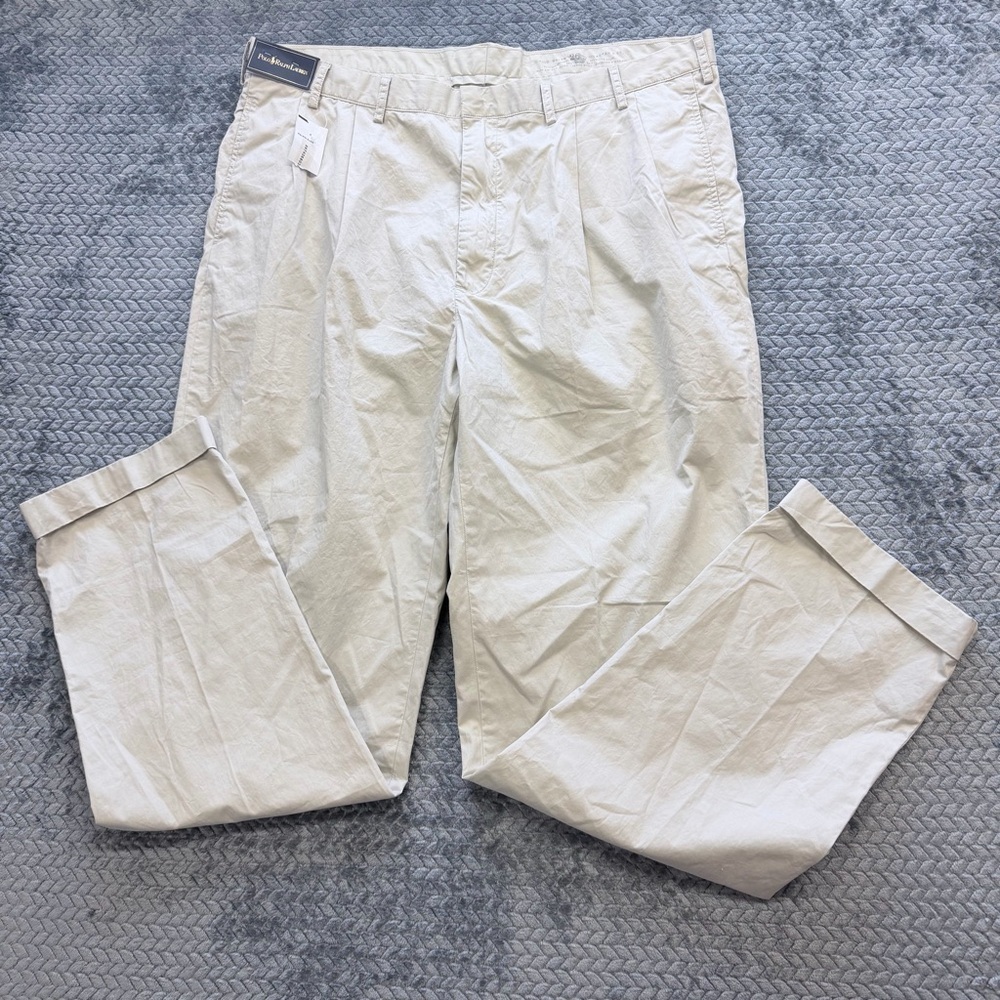 NWT Polo Ralph Lauren Men's Pleated Khaki Chino Pants Size 44Tx36